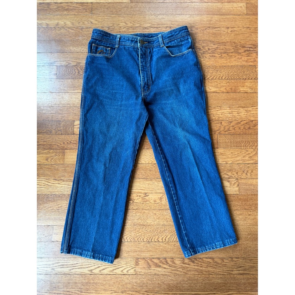 Vintage Jordache Womens High Waisted Wide Leg Jeans Medium Wash Blue Size 34 L